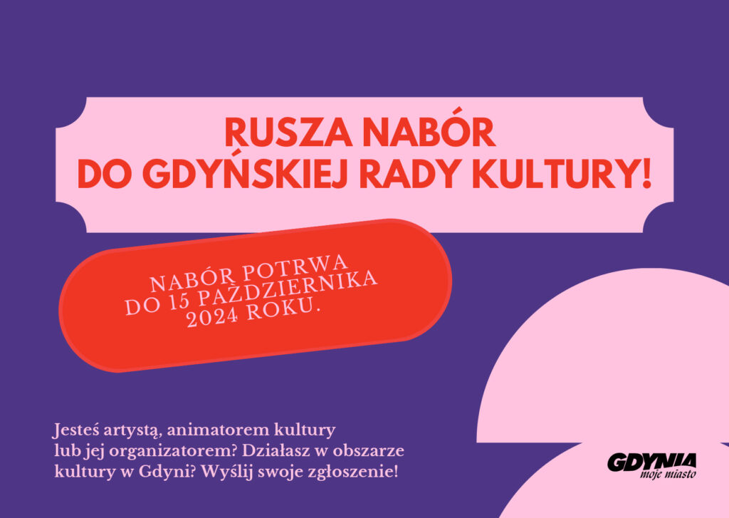 Otwieramy nabór do Gdyńskiej Rady Kultury!